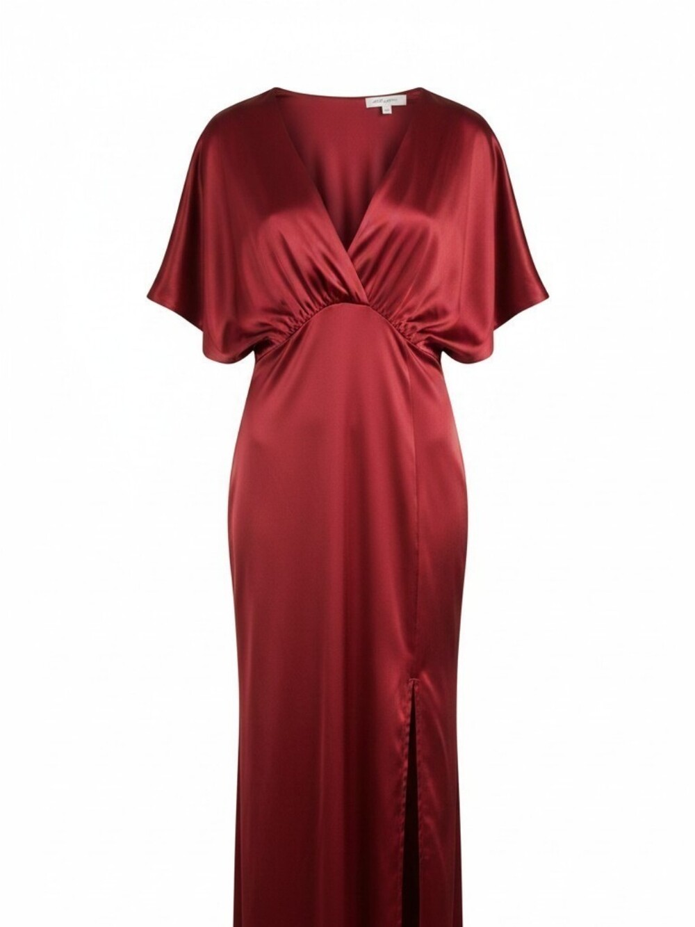 Petal & Pup Rust-Red Satin Maxi Dress